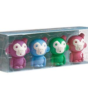 Tinc MNKERCOL "Monkey" Fruit-Scented Eraser Collection (Pack of 4)